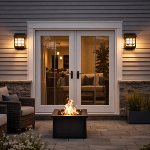 Pack of 2 Solar Fence Lights – Lantern Style LED Wall Lights
