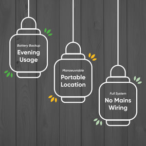 Pack of 4 Solar Hanging Lights – Crackle Glass Ball LED Lights