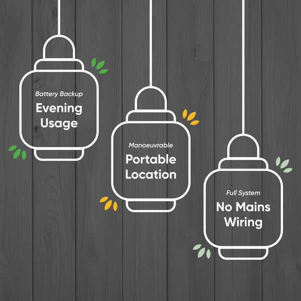 Pack of 4 Solar Hanging Lights – Crackle Glass Ball LED Lights