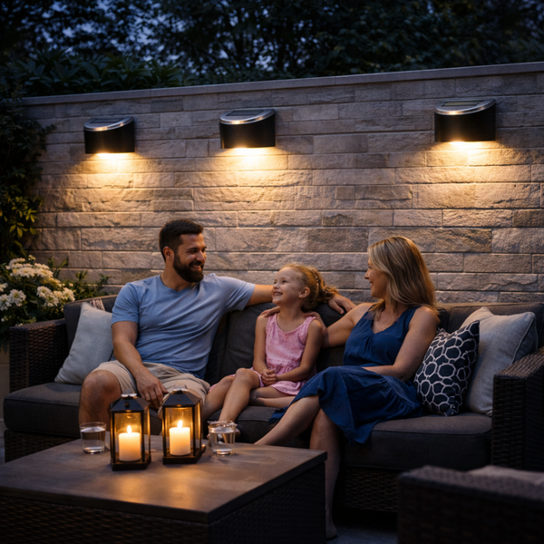 Pack of 4 Solar Fence Lights – Urbane LED Wall Lights