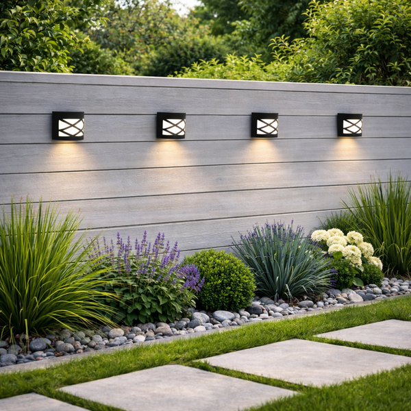 Pack of 4 Solar Fence Lights – Deck, Fence & Wall LED Lights