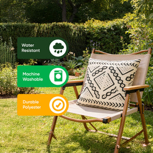 Pair of Outdoor Scatter Cushions – Aztec Tribal Design