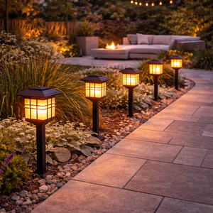 Solar Lantern – Triple Mount Flicker Flame LED Light