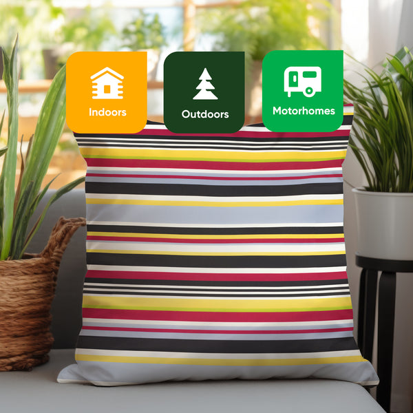 Pair of Outdoor Scatter Cushions – Striped Design