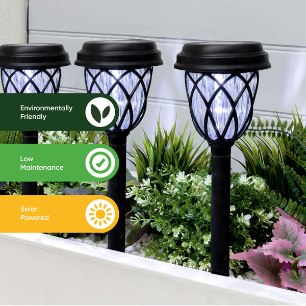 Pack of 4 Solar Stake Lights – Pathway LED Lights