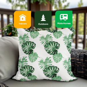Pair of Outdoor Scatter Cushions – Bali Leaf Design