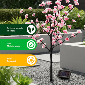 Solar Cherry Blossom Tree with 100 LED Lights