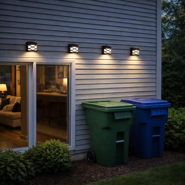 Pack of 4 Solar Fence Lights – Deck, Fence & Wall LED Lights