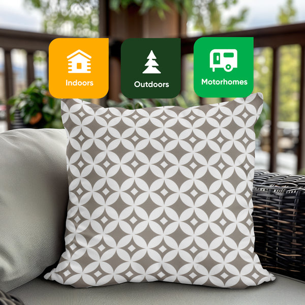 Pair of Outdoor Scatter Cushions – Diamond Design