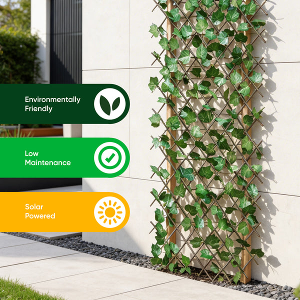 Solar Garden Trellis – Expandable Ivy Trellis with 100 LED Lights