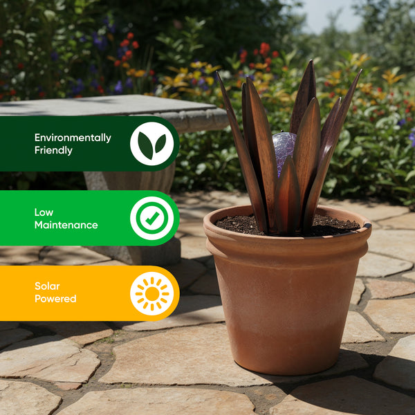 Solar Agave Stake Light – Colour Changing Desert Glow LED Garden Light