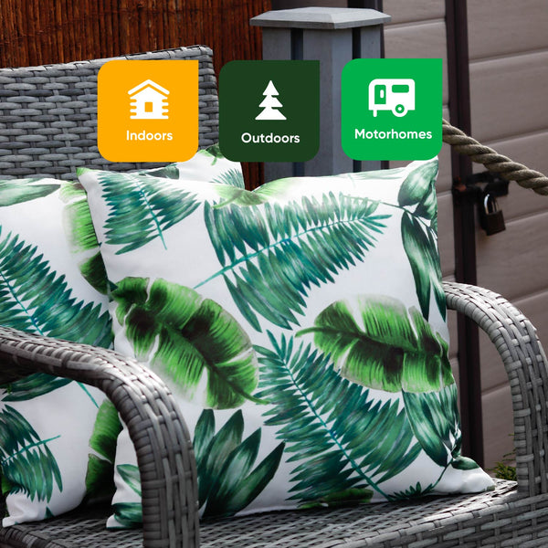 Pair of Outdoor Scatter Cushions – Botanical Green Design