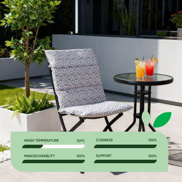 Pair of Outdoor Seat Cushion – Geo Full Length Chair Pad
