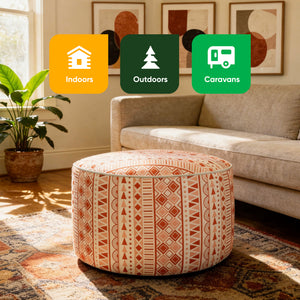 Outdoor Pouf Ottoman – Morocco Cube Inflatable Footstool