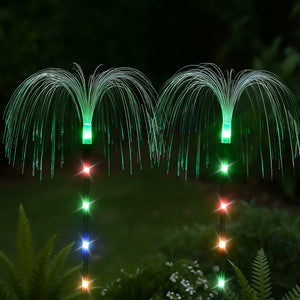 Pack of 4 Solar Jellyfish Stake Lights – Colour Changing LED Garden Lights