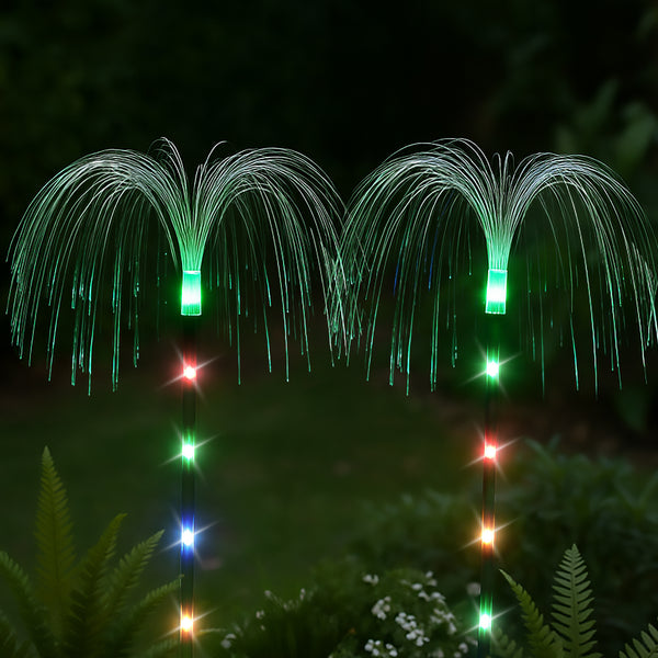 Pack of 4 Solar Jellyfish Stake Lights – Colour Changing LED Garden Lights