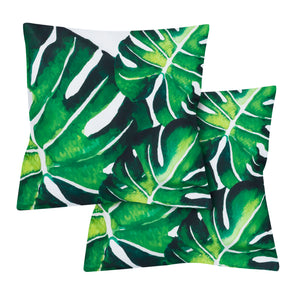 Pair of Outdoor Scatter Cushions – Banana Leaf Design