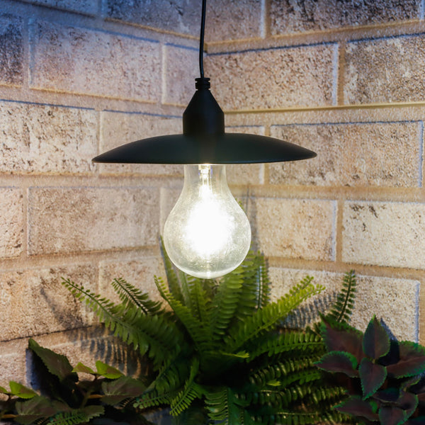 Timeless Hanging Solar Lamp – Vintage Style Outdoor Lantern with Warm White LED Filament