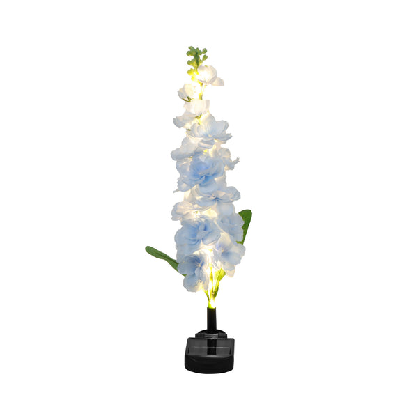 Blue Delphinium Solar Stake Light – 20 Warm White LED Garden Light