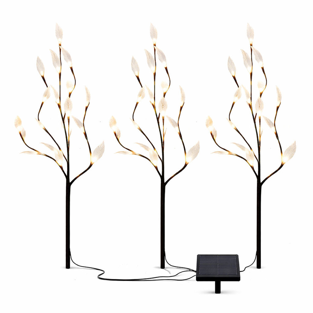 Solar Tree Lights – Pack of 3 with 60 White LED Stake Lights
