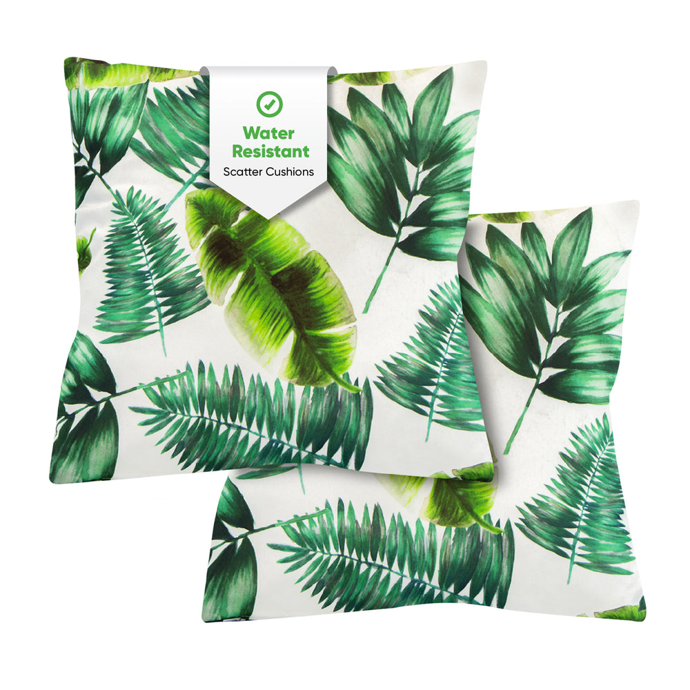 Pair of Outdoor Scatter Cushions – Botanical Green Design