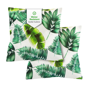 Pair of Outdoor Scatter Cushions – Botanical Green Design