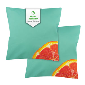 Pair of Outdoor Scatter Cushions – Grapefruit Design