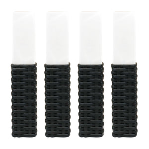 Pack of 4 Solar Stake Lights – Rattan Effect LED Lights