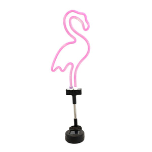 Solar Neon Effect Flamingo Stake Light – Pink LED Garden Light