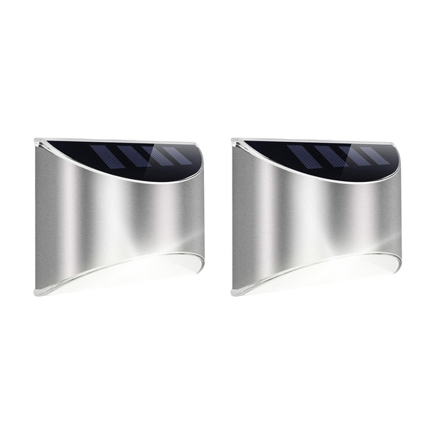 Pack of 2 Solar Fence Lights – Lucent LED Wall Lights