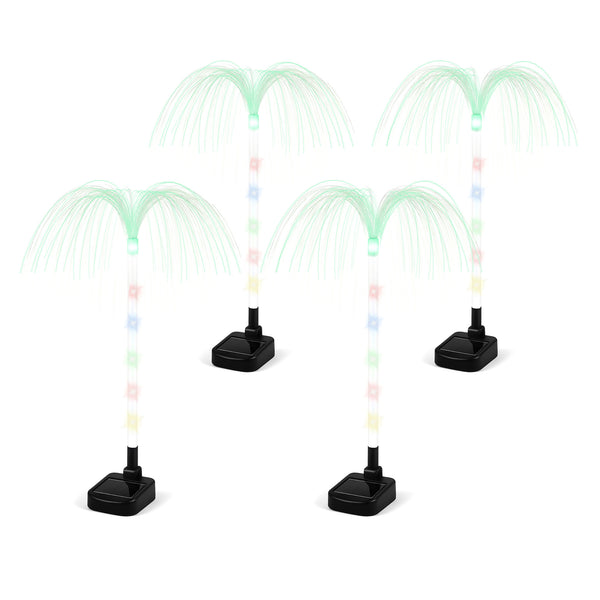 Pack of 4 Solar Jellyfish Stake Lights – Colour Changing LED Garden Lights