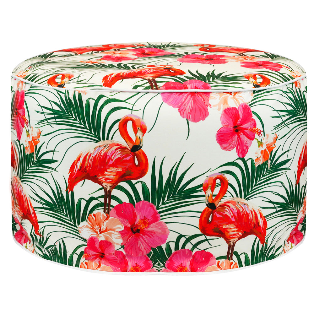 Outdoor Pouf Ottoman - Flamingo Inflatable Footstool