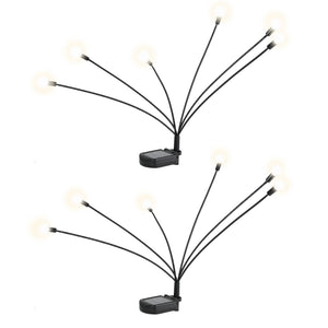 Pack of 2 Solar Firefly Stake Lights – Warm White LED Garden Lights