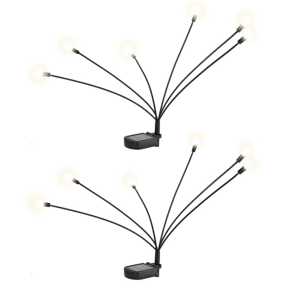 Pack of 2 Solar Firefly Stake Lights – Warm White LED Garden Lights