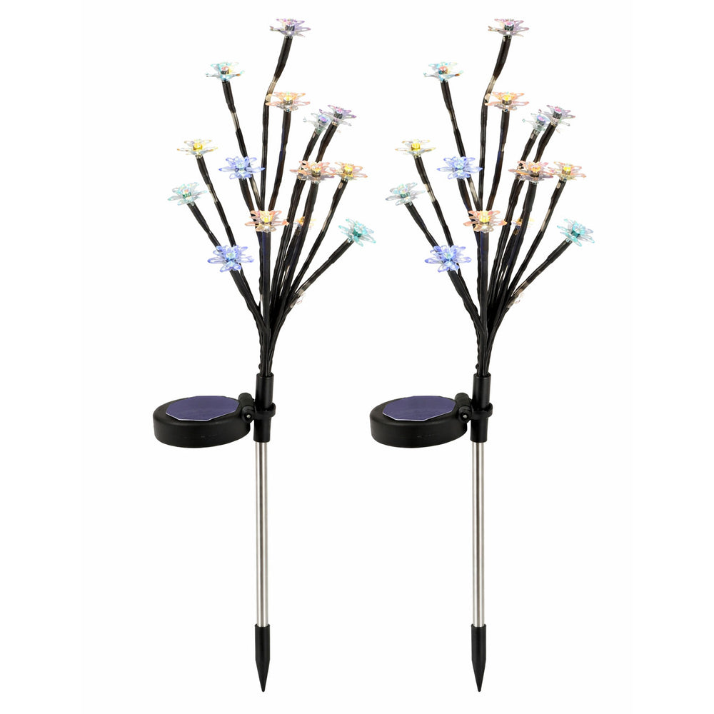 Pack of 2 Solar Stake Lights – Flower Tree LED Lights