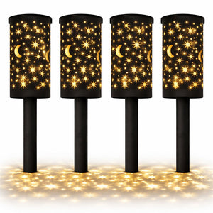 Pack of 4 Solar Stake Lights – Night Sky Lantern LED Lights