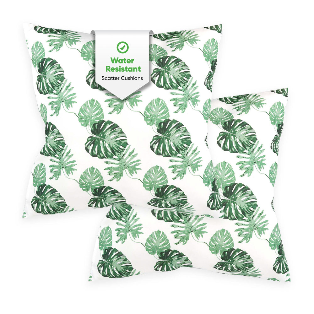 Pair of Outdoor Scatter Cushions – Bali Leaf Design