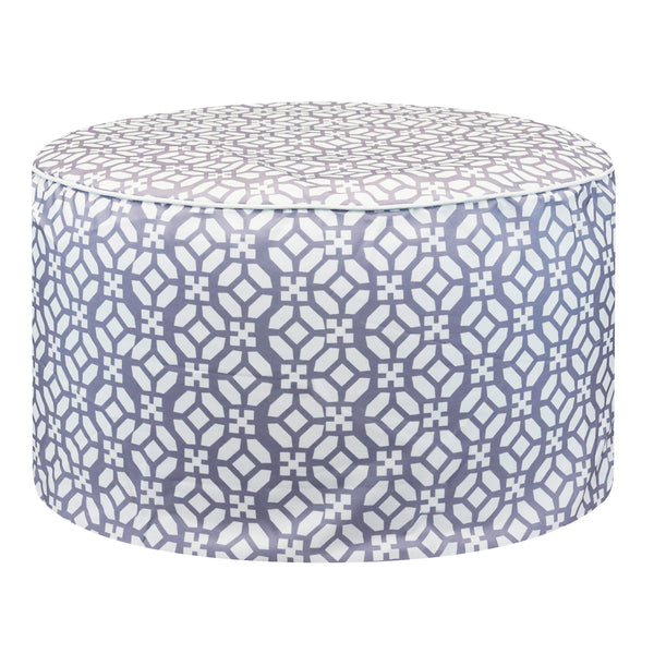 Outdoor Pouf Ottoman – Geo Inflatable Footstool