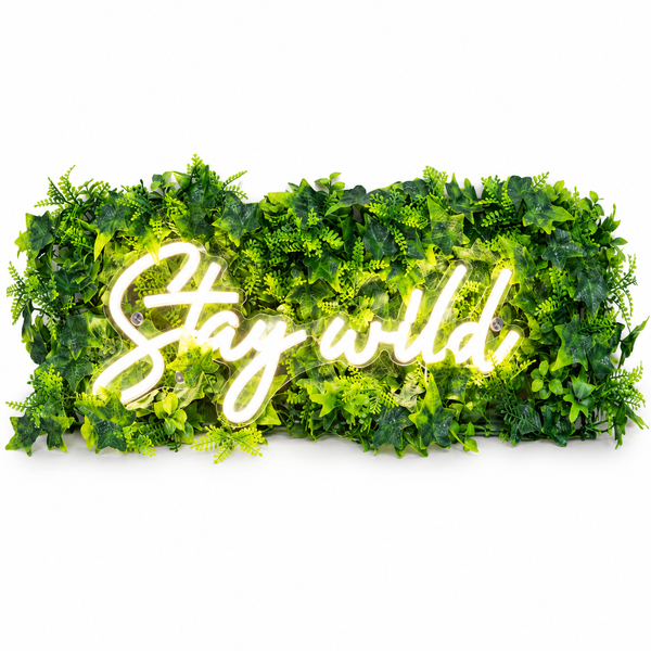 Stay Wild & Welcome Garden Neon Sign – Outdoor LED Wall Light