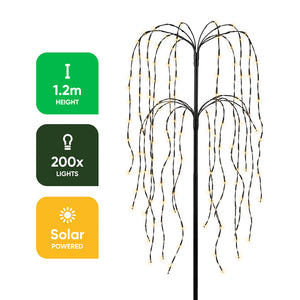 Solar Tree Light – Willow Tree with 200 LED Lights