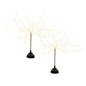Pack of 2 Solar Starburst Stake LED Lights – Warm White Garden Lights