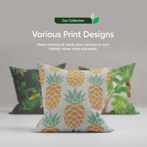 Pair of Outdoor Scatter Cushions – Orange Cube Design