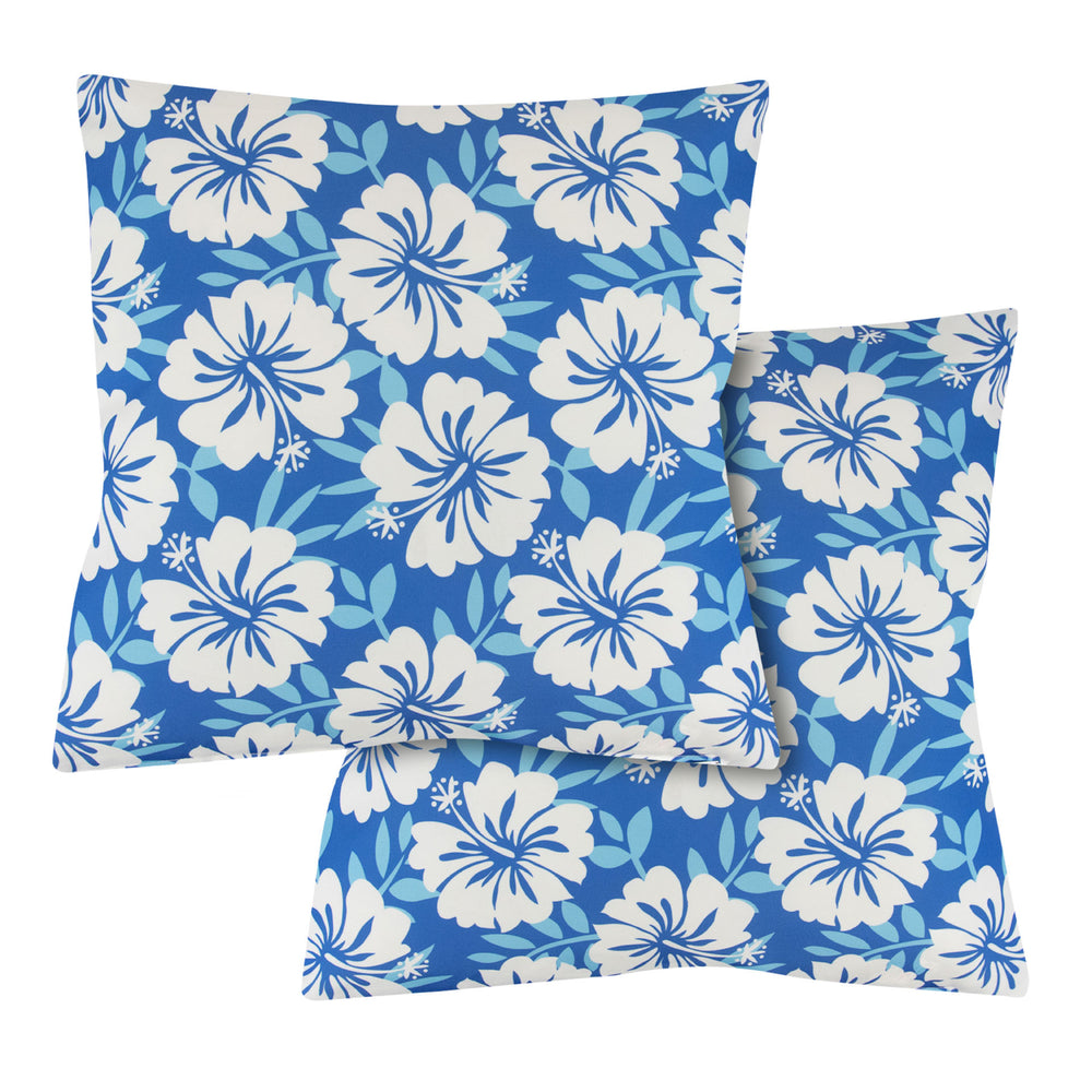 Pack of 2 Blue Hawaiian Cushion Covers