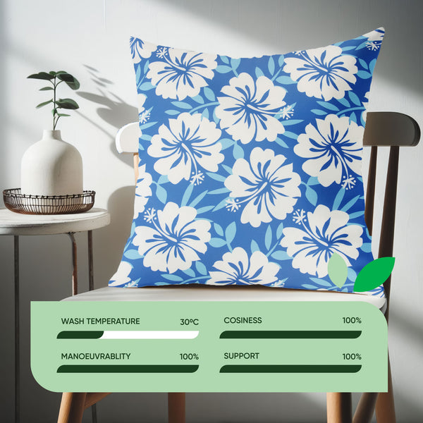 Pack of 2 Blue Hawaiian Cushion Covers