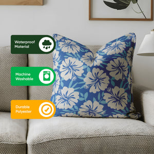 Pack of 2 Blue Hawaiian Cushion Covers