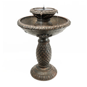 Solar Bird Bath – Imperial Bird Bath Fountain with LED Lights & Battery Backup
