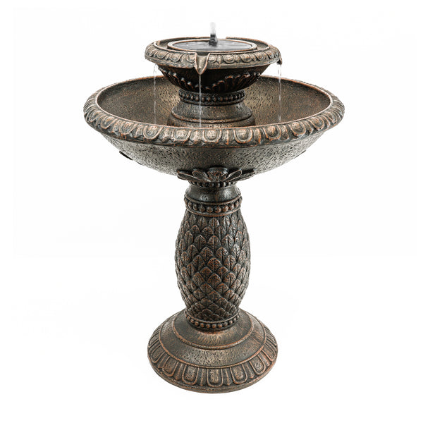 Solar Bird Bath – Imperial Bird Bath Fountain with LED Lights & Battery Backup