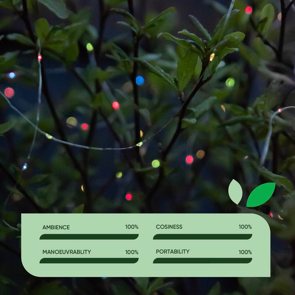 Pack of 2 20m Solar Multi-Coloured LED String Lights – 400 LEDs